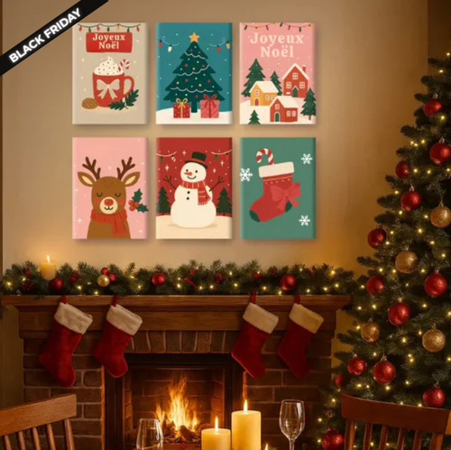 6-Piece Paint-by-Numbers Set – “Christmas Ambience” 🎄