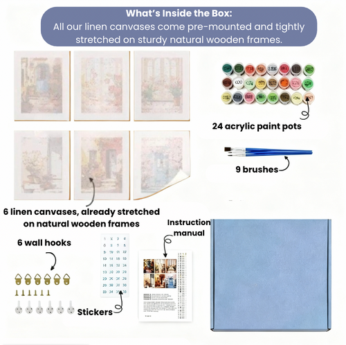 6-Piece “Halloween Spirit” Paint-by-Numbers Kit 🎃