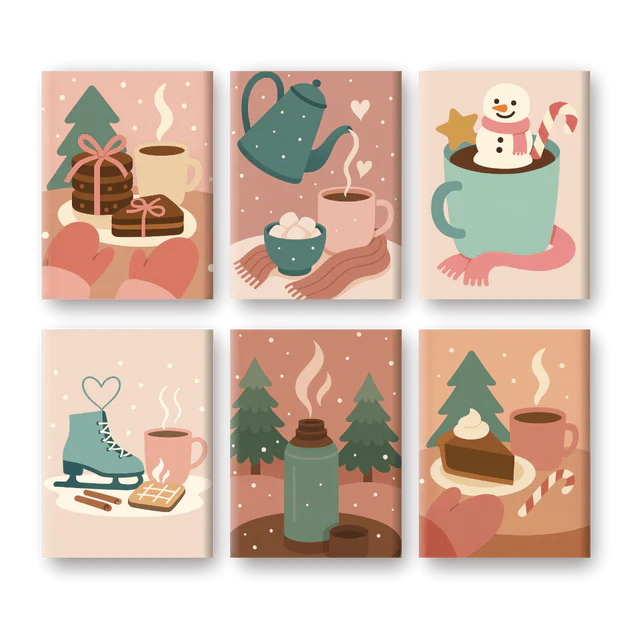 6-teiliges Malen-nach-Zahlen-Set „Heiße Schokolade“ ☕️