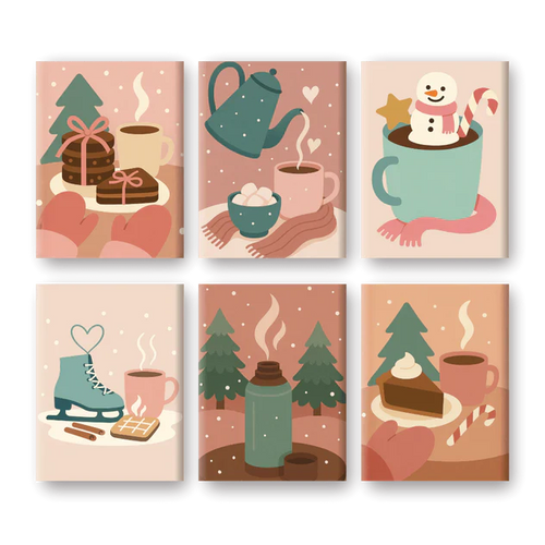 6-Piece Paint-by-Numbers Set – “Hot Chocolate” ☕️