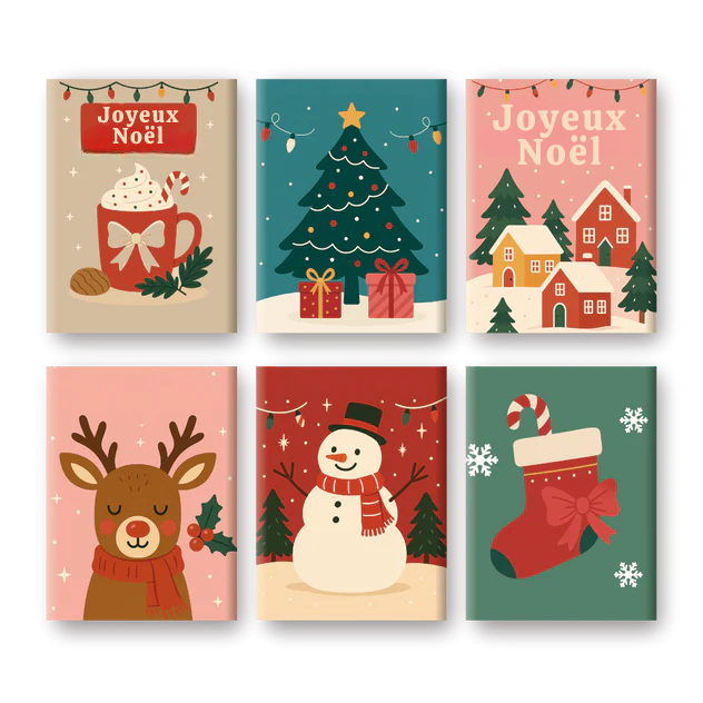 6-teiliges Malen-nach-Zahlen-Set „Weihnachtsstimmung“ 🎄